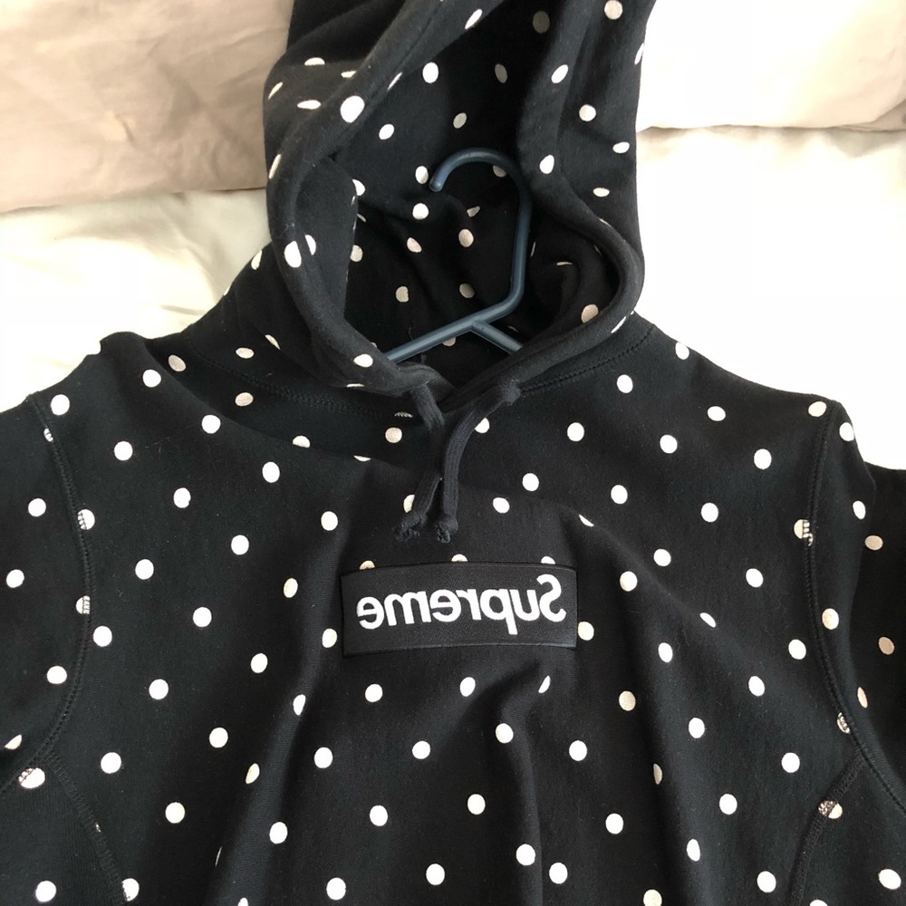 Supreme x comme des garçons polka dots box hoodie